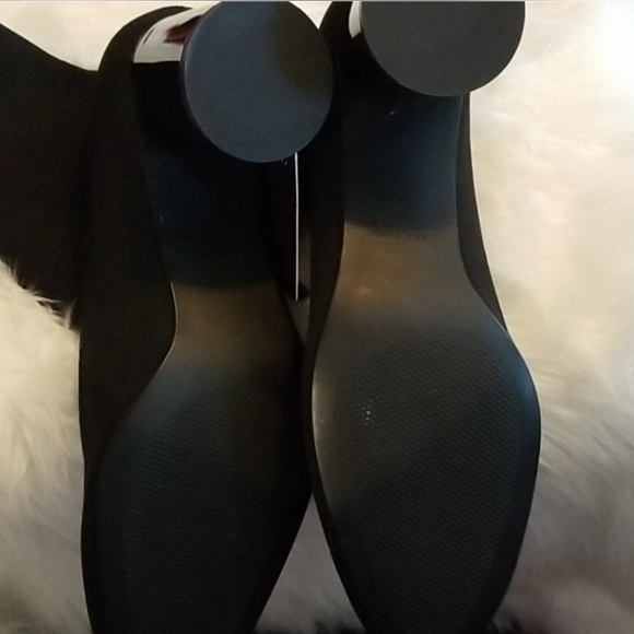 Zara Basic Fabric Round Heel Boots - Picture 2 of 8